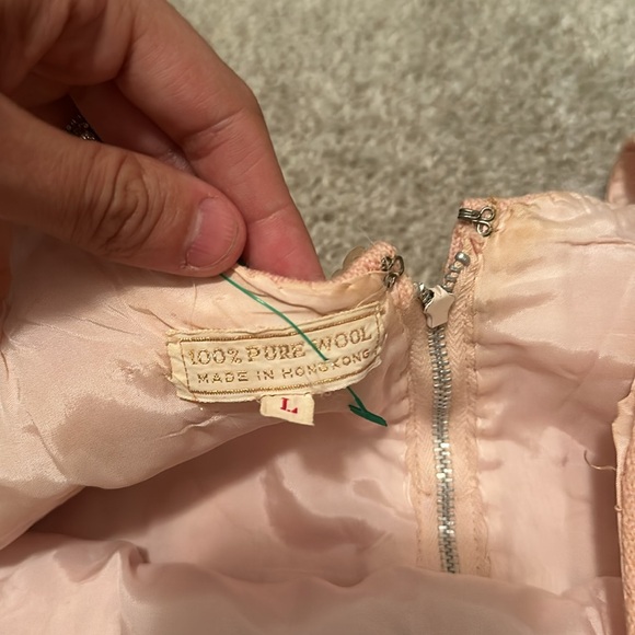 Vintage peach beaded wool tank - Picture 2 of 2